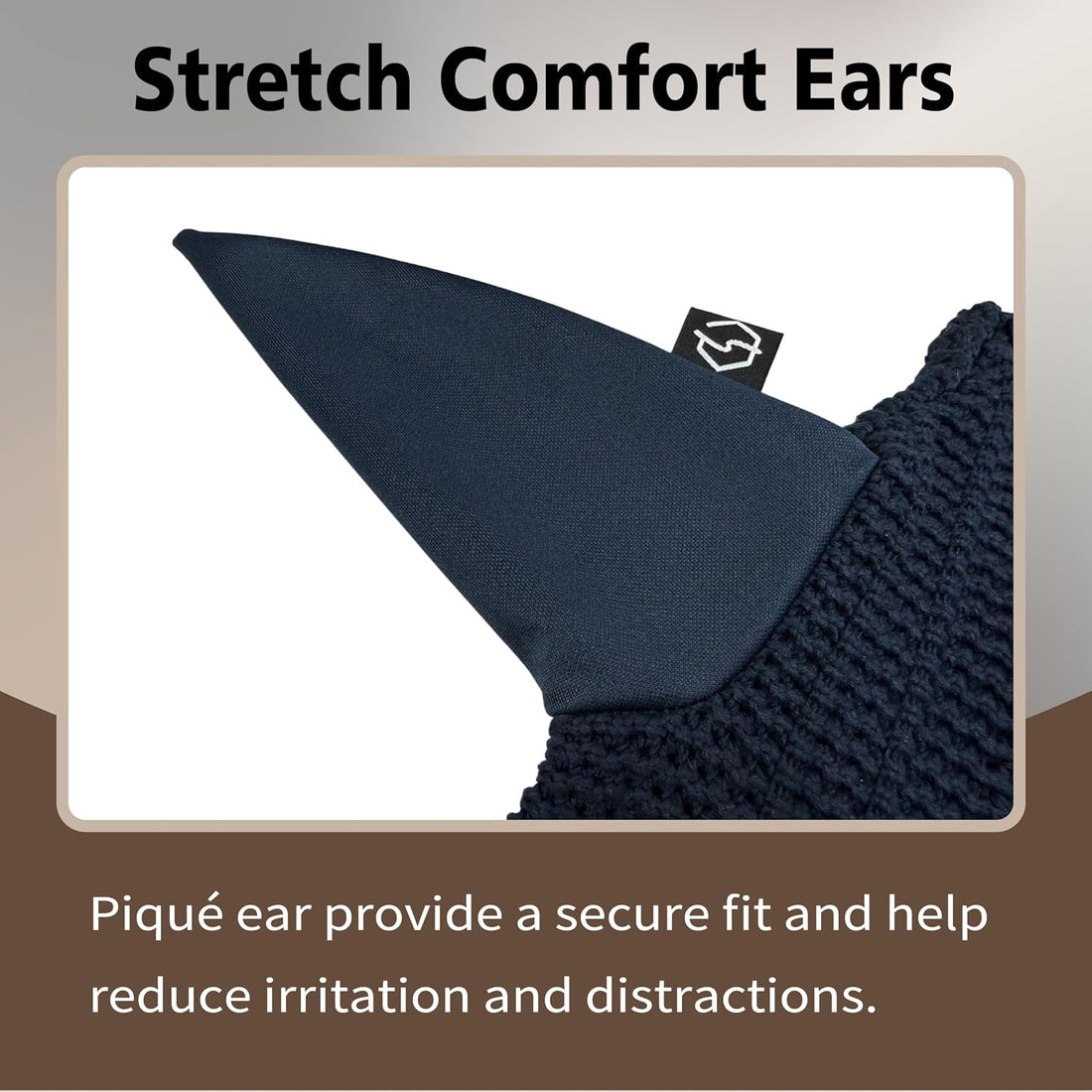 EQUINEWAVE Horse Fly Bonnet, Breathable Crochet Ear Bonnet