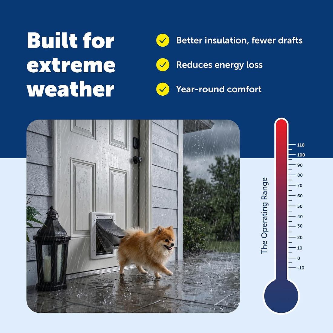 PetSafe Extreme Weather Plastic Pet Door, Small
