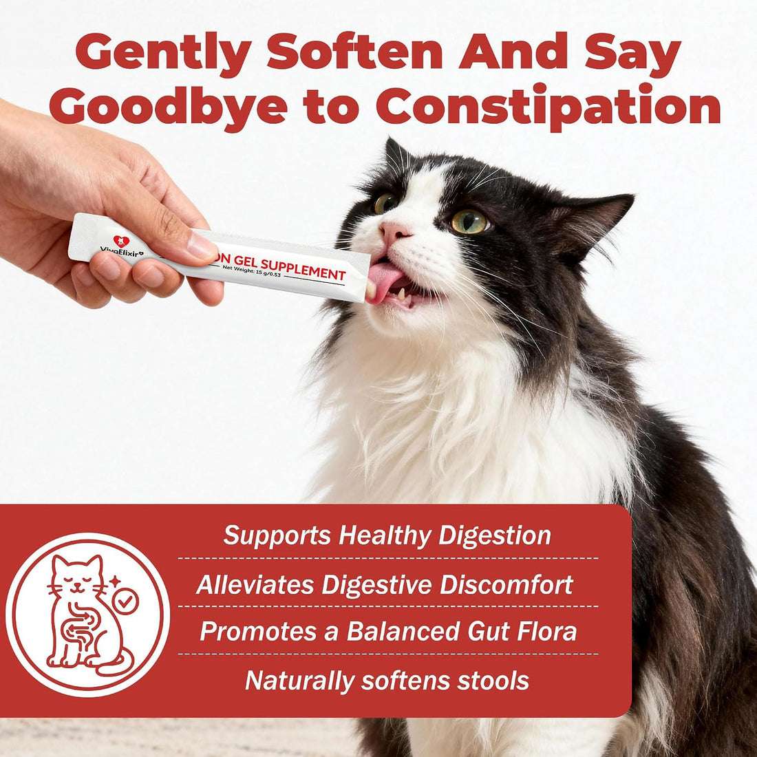 Cat Constipation Stool Softener, Natural and Gentle Formula
