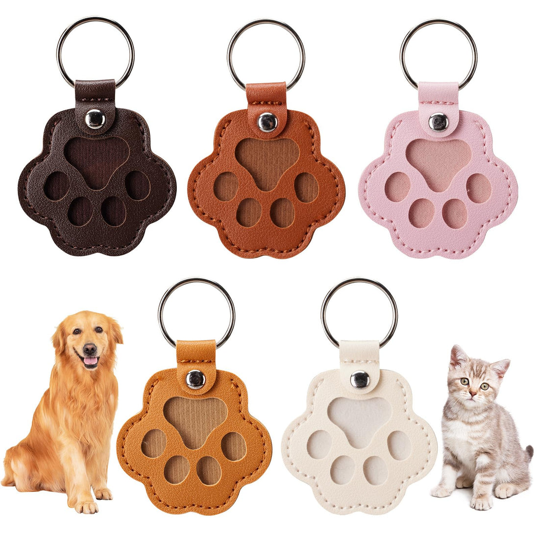 Aanqilze 5PCS Pet Hair Storage Keychain