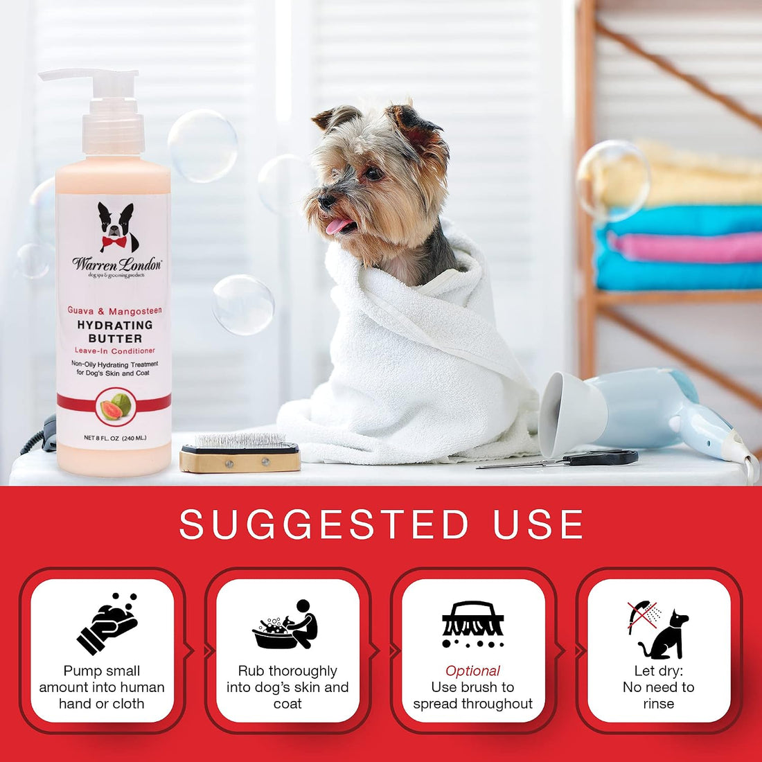Warren London 8oz Butter Combo - Premium Dog Shampoo & Conditioner