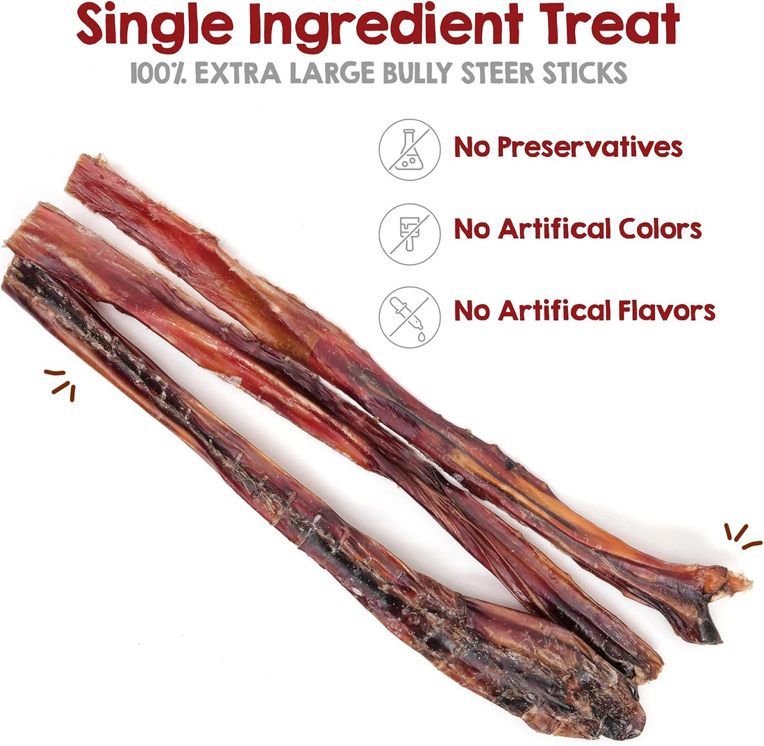 Riley's Steer Bully Sticks for Large to XL Breeds - 11-12", 5ct