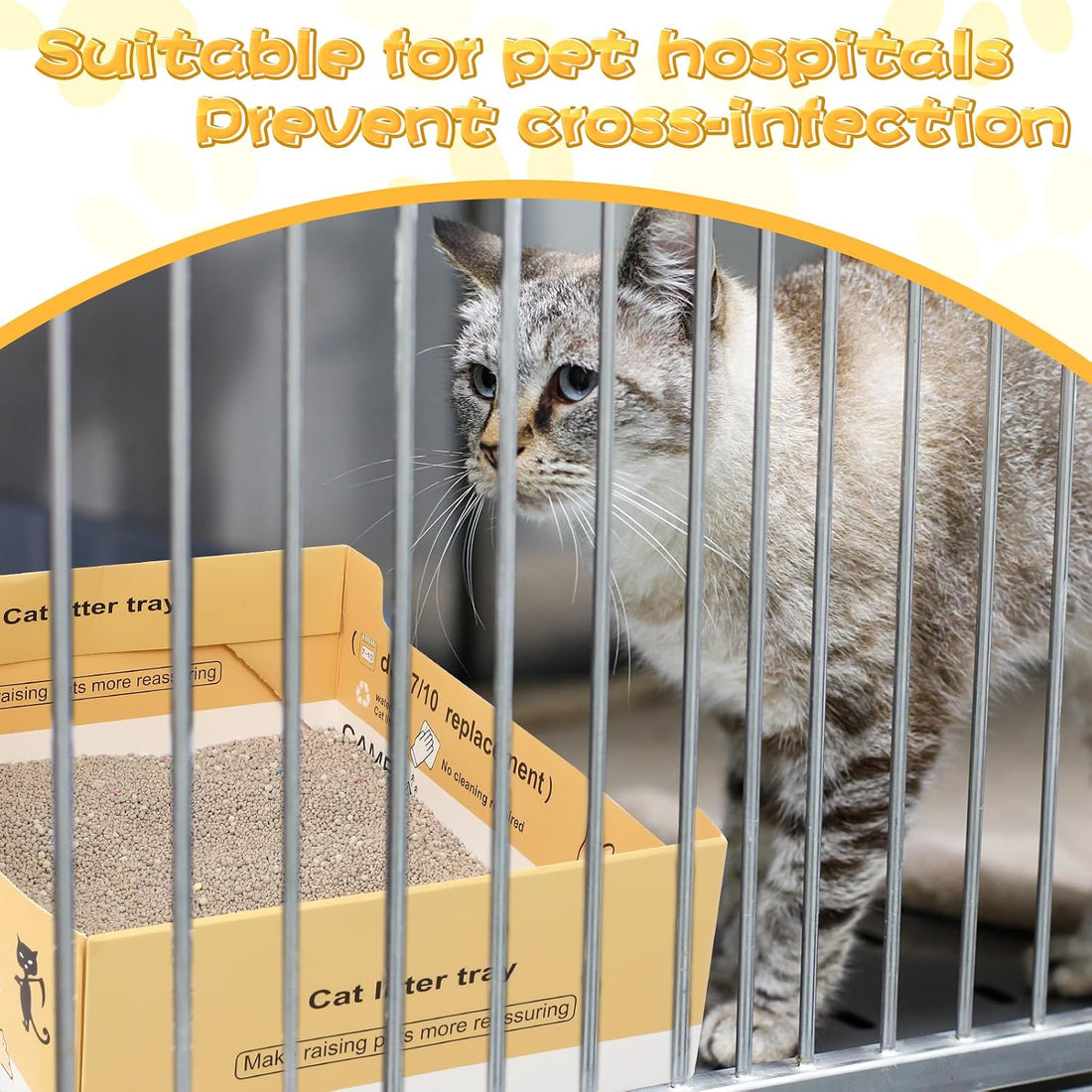 Maxcheck 5 Pcs Disposable Cat Litter Box, 14.96 x 11.4 x 4.7 Inch