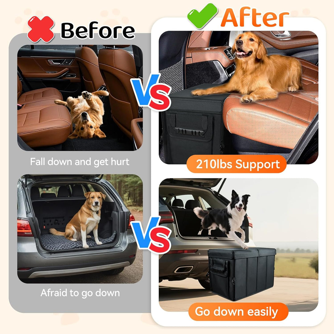 Car Seat Extender for Dogs, Backseat Extender for Large Dog up to 180