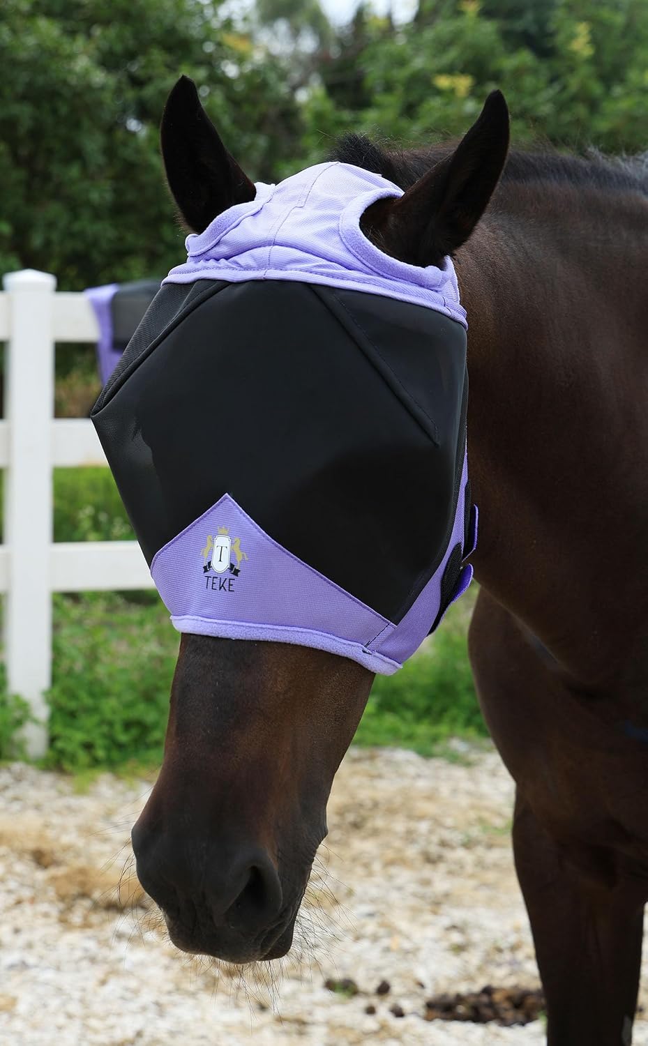T TEKE Fine Mesh Horse Fly Mask w/No Ears