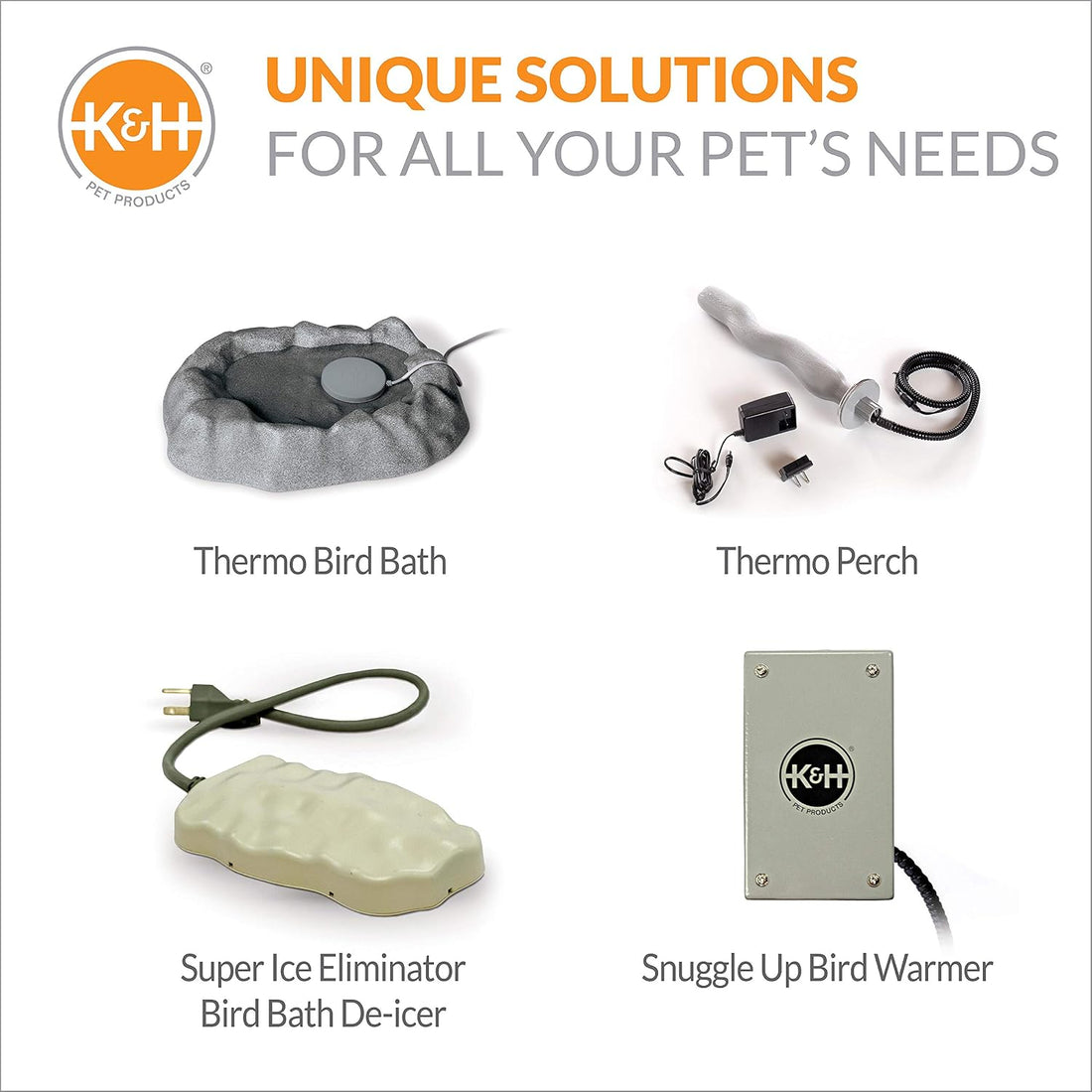K&H Bird Heater, Snuggle-Up Warmer, Small 5x3in, Low Voltage, Gray