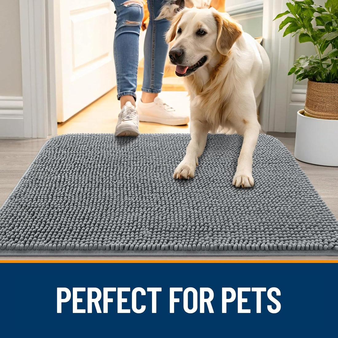 OLANLY Dog Door Mat for Muddy Paws 48x30