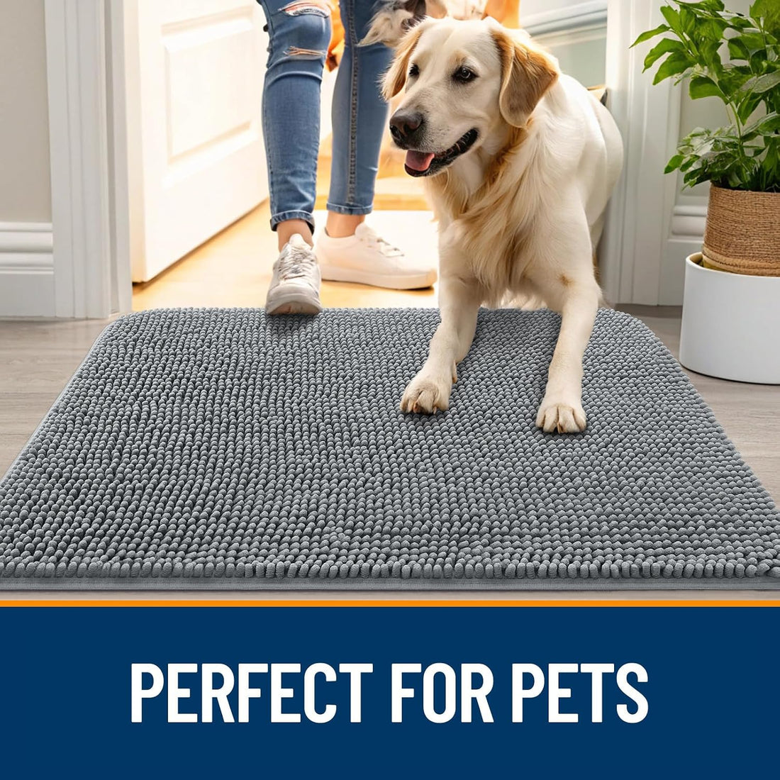 OLANLY Dog Door Mat for Muddy Paws 30x20
