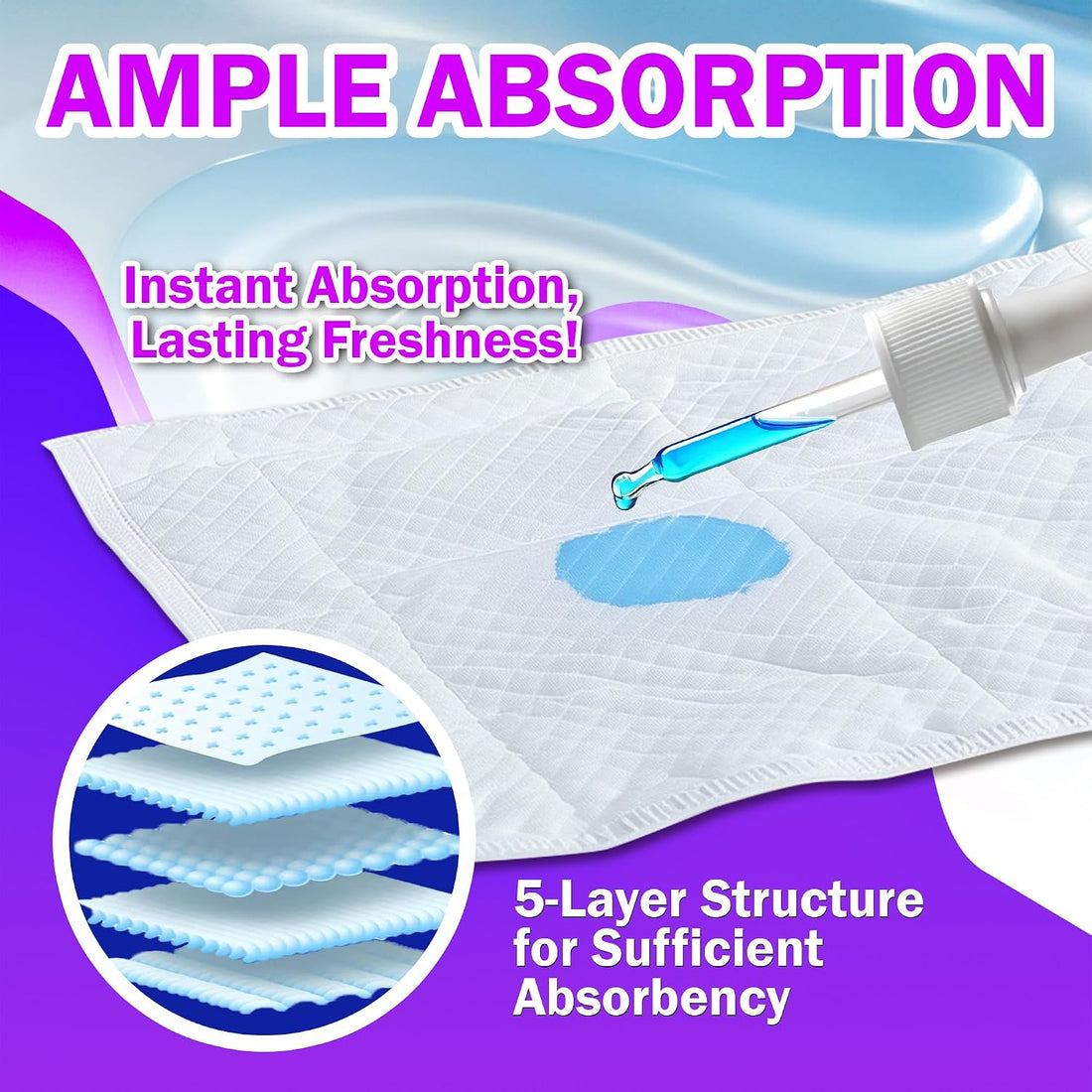 HA SHI Absorbent Bird Cage Liner - 27.9 x 16.1 Inches, 50 Pads