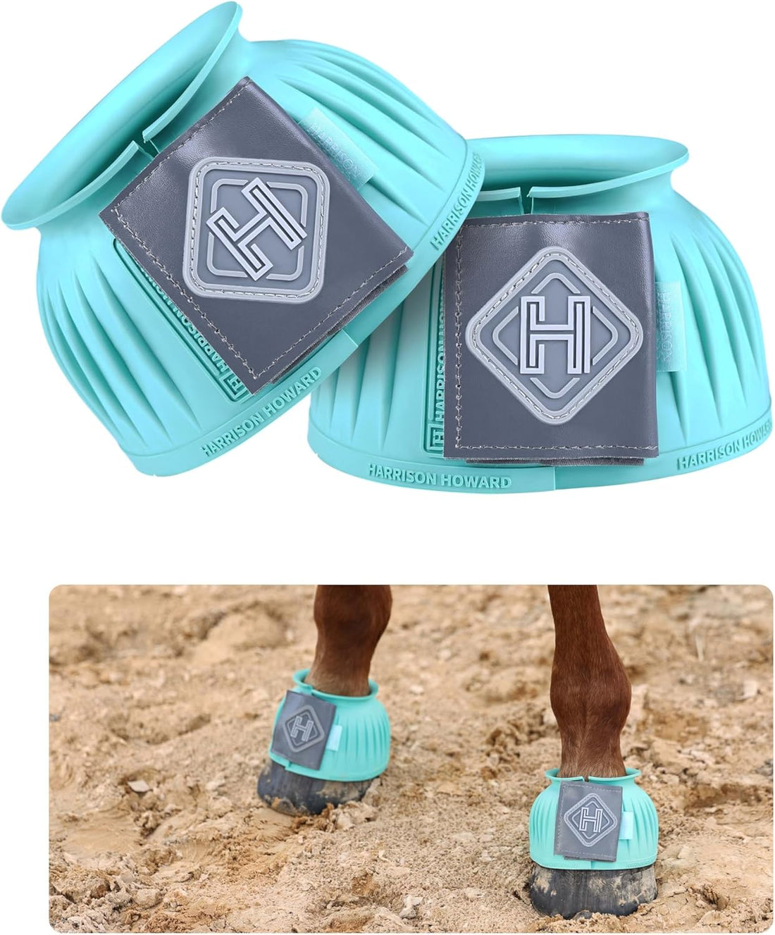 Harrison Howard Rubber Pull-on Bell Boots, Hoof Overreach Protection