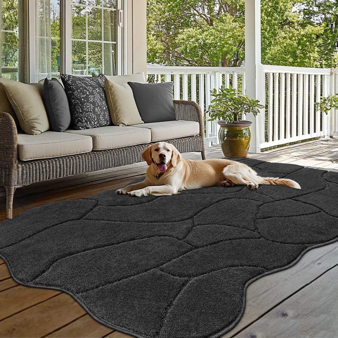BSICPRO Dog Runner Mat for Mud Paws, Dirt Trapper Mat, 47x22 Inch