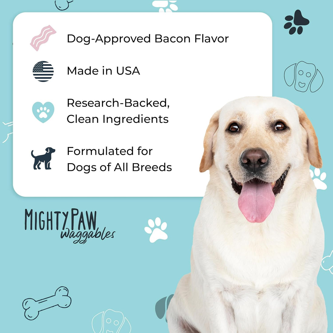 Mighty Paw Dog Allergy Chews, Itch Relief & Immune Support, 120ct