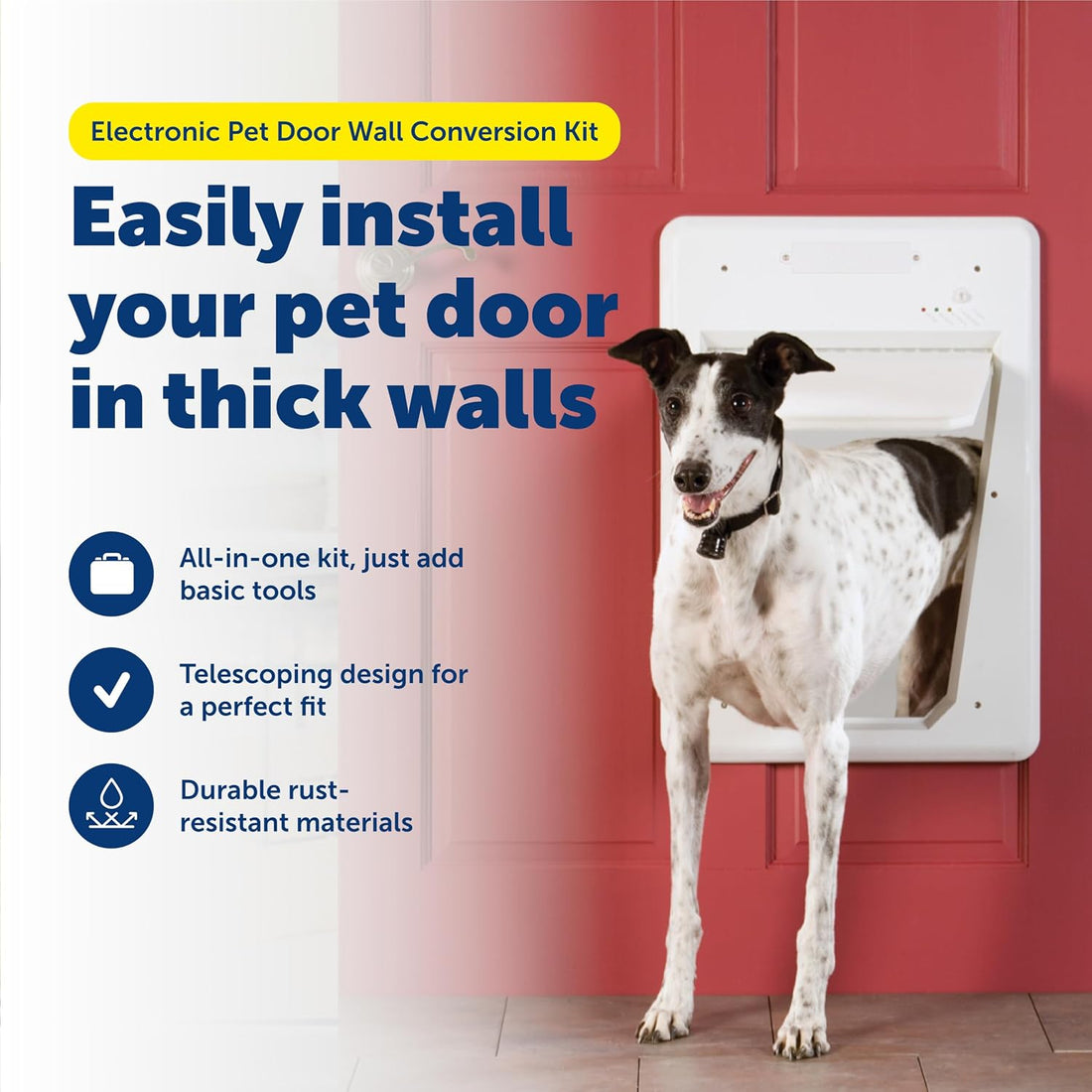 PetSafe Electronic Pet Door Wall Conversion Kit, Large