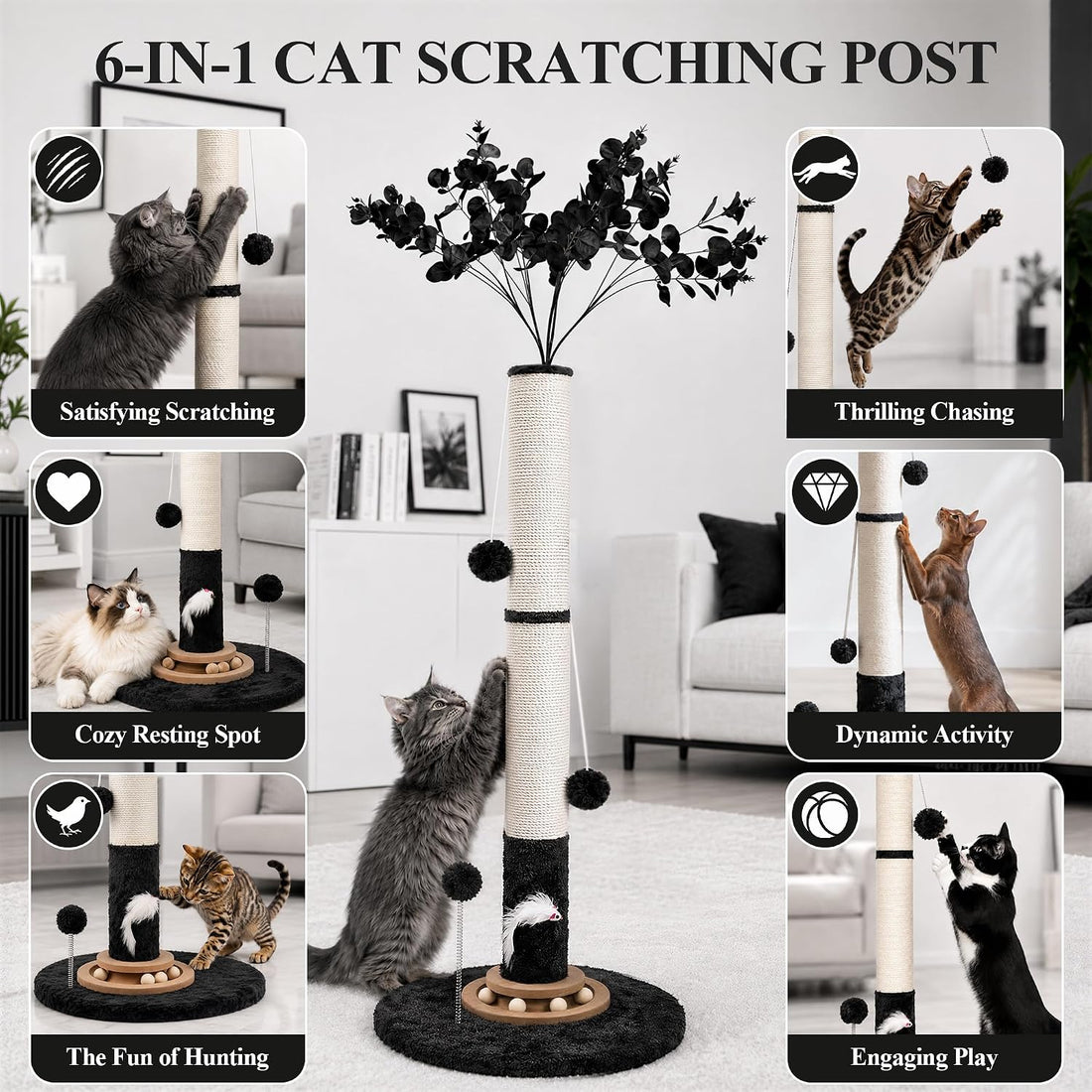 46" Tall Cat Scratching Post