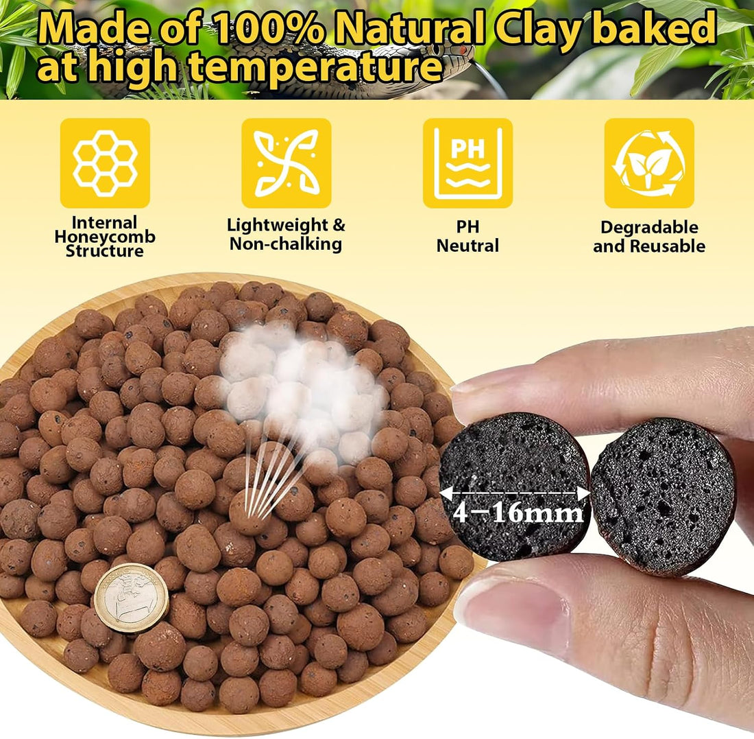 Legigo 10 LB Organic Expanded Clay Balls Terrarium Substrate