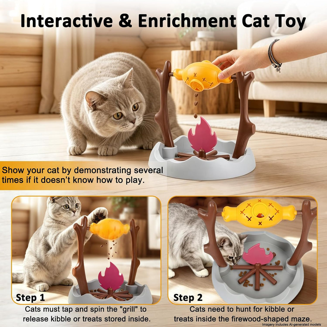 SZEE Cat Treat Puzzle Dispenser Toy