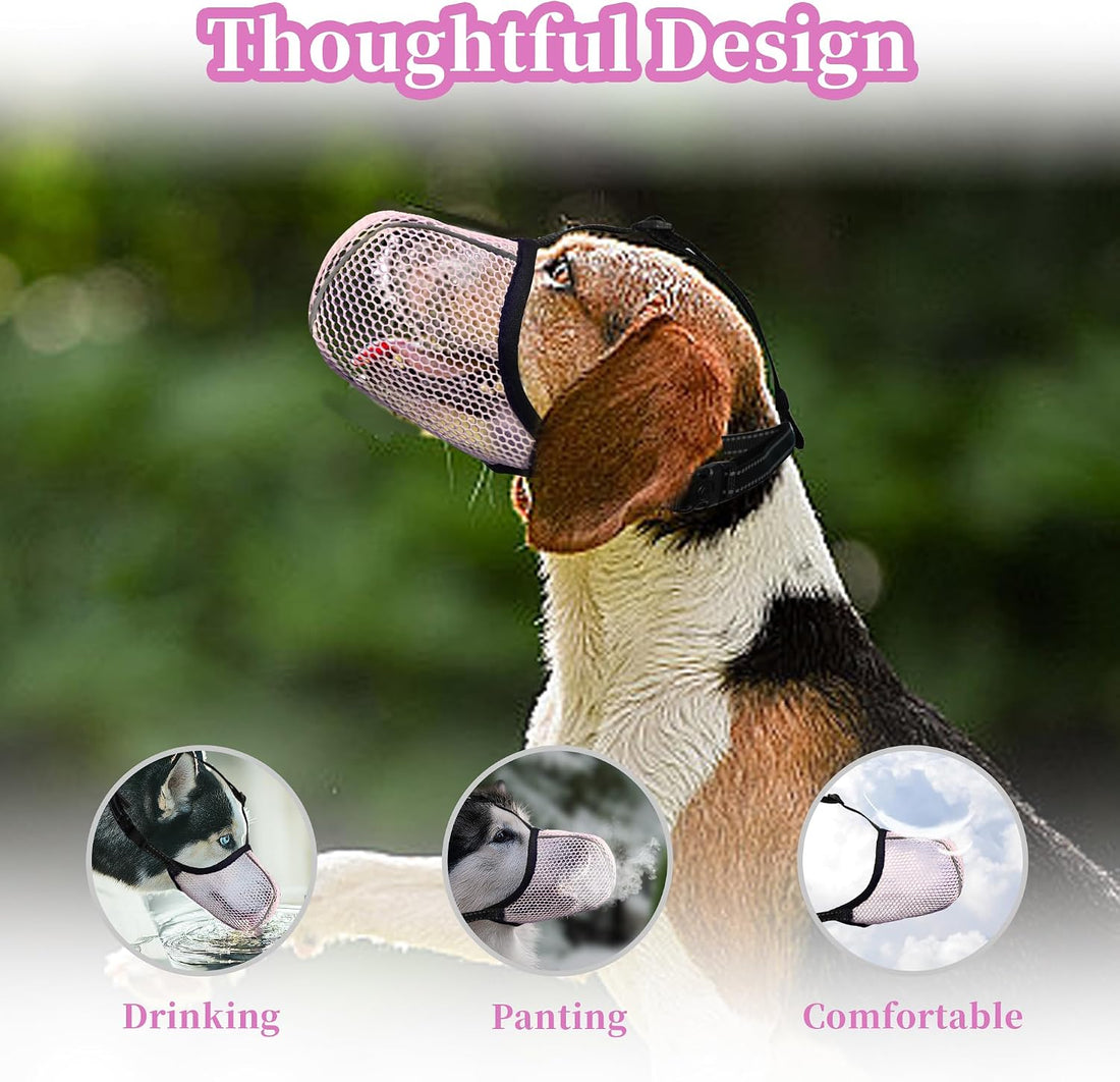 Dog Basket Muzzle to Anti Prevent Barking Biting Chewing Scavenging