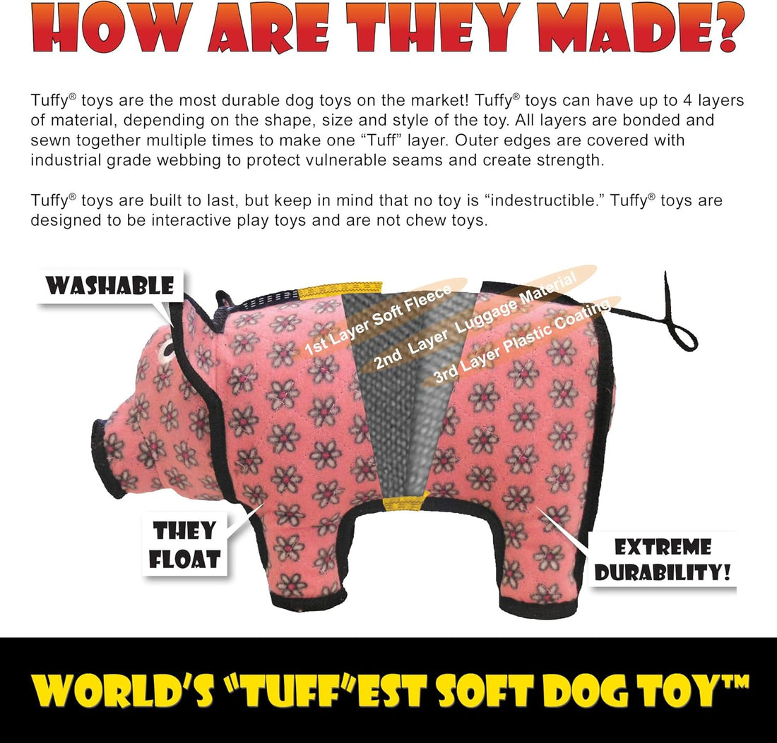 TUFFY® Leaping Phrog Ultra Durable Plush Dog Toy