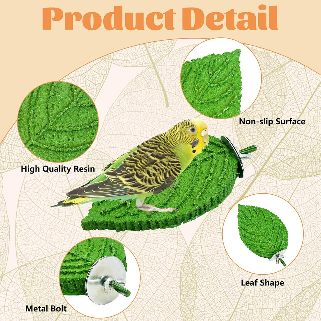 3 Pcs Parrot Perch Resin Bird Beak Grinding Stone