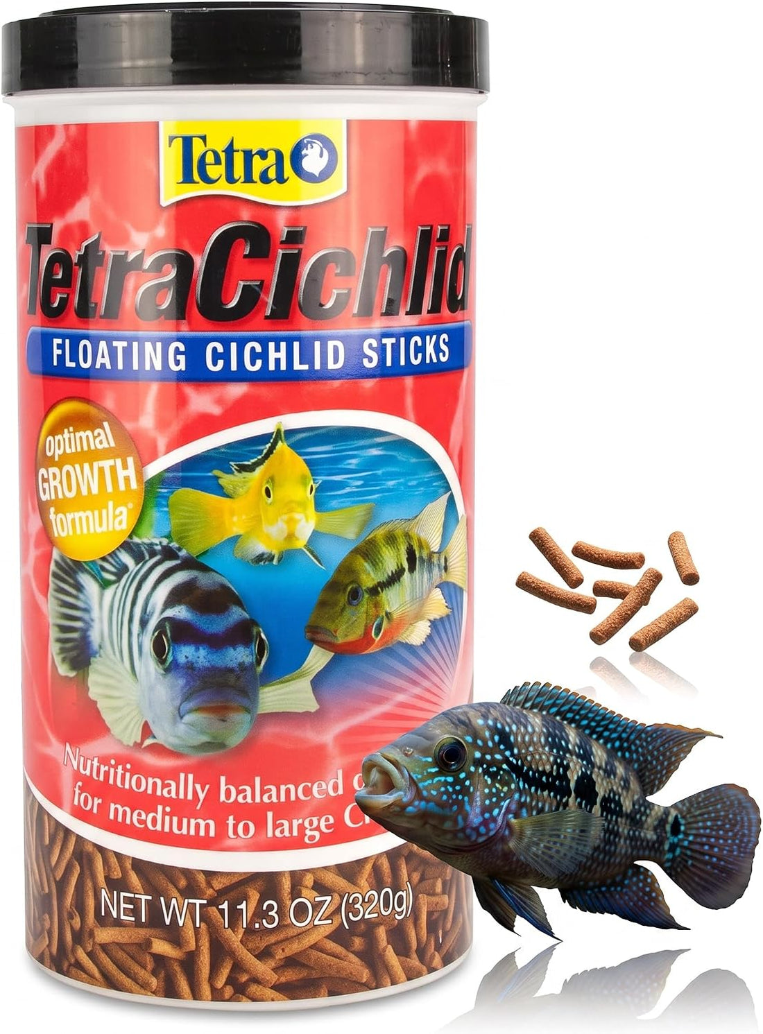 Tetra Cichlid Floating Cichlid Pellets Fish Food, 6 oz
