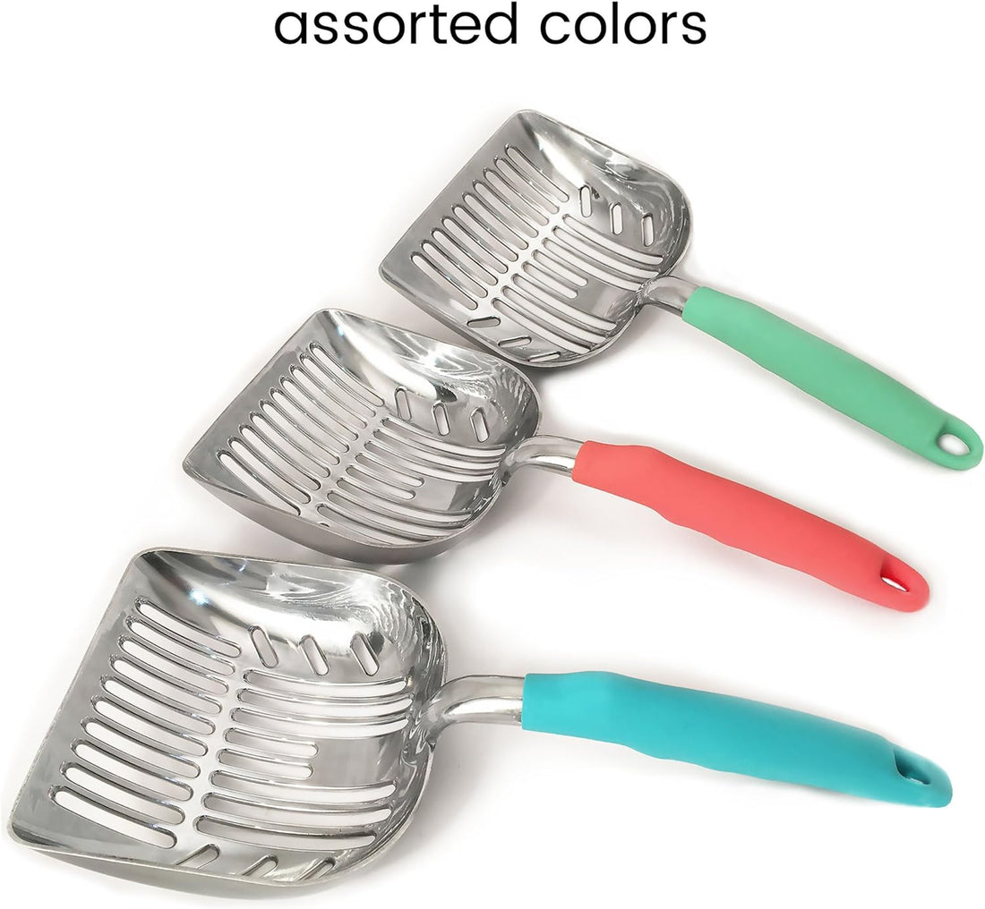 DuraScoop® Premium Multicat Cat Litter Scoop | Solid Metal