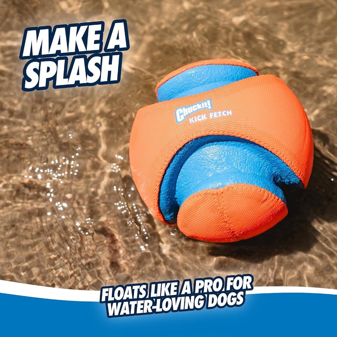 Chuckit! Kick Fetch Ball Dog Toy - Floats in Water