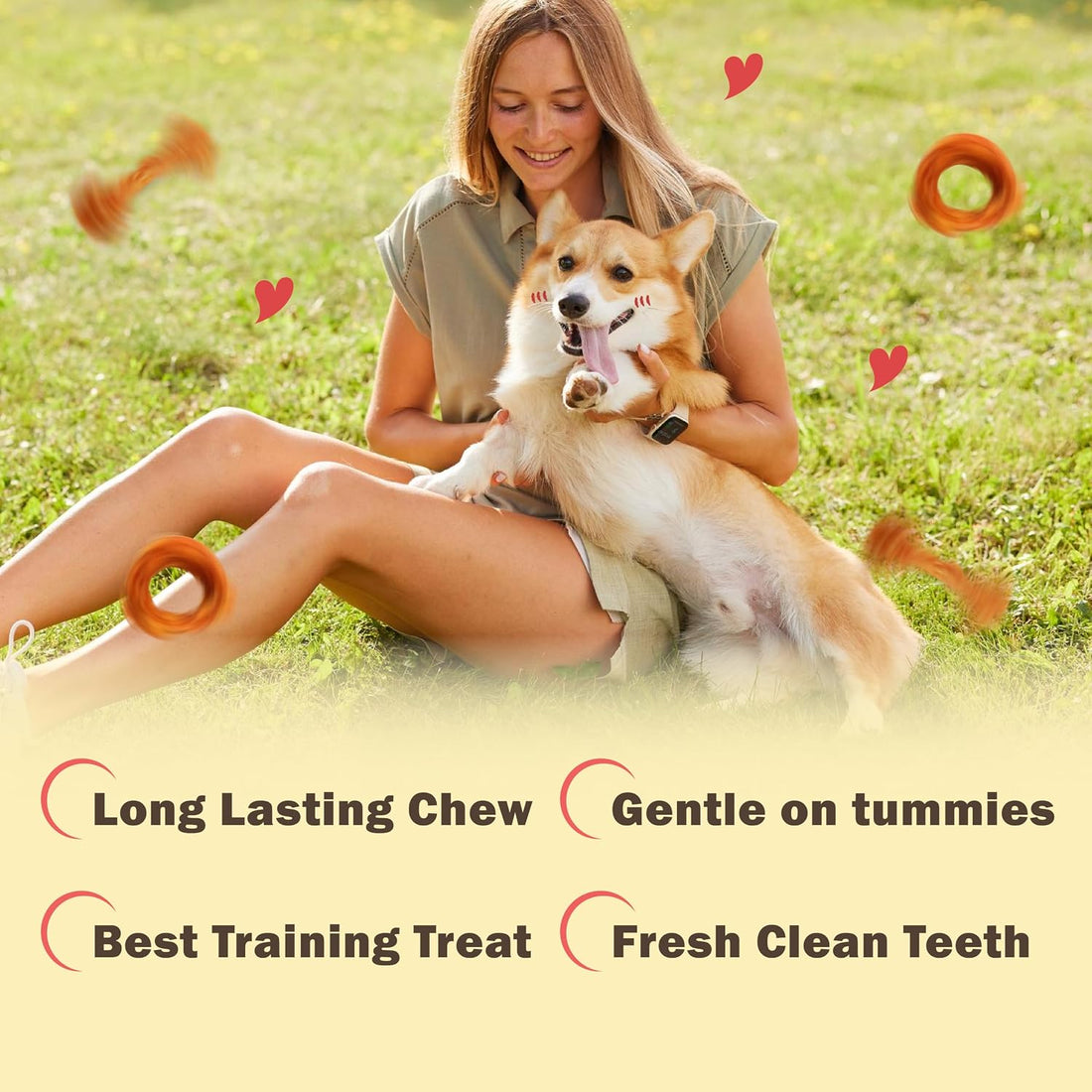 VITADAY Turkey Tendon for Dogs, USA-Sourced, Strips, 3 oz