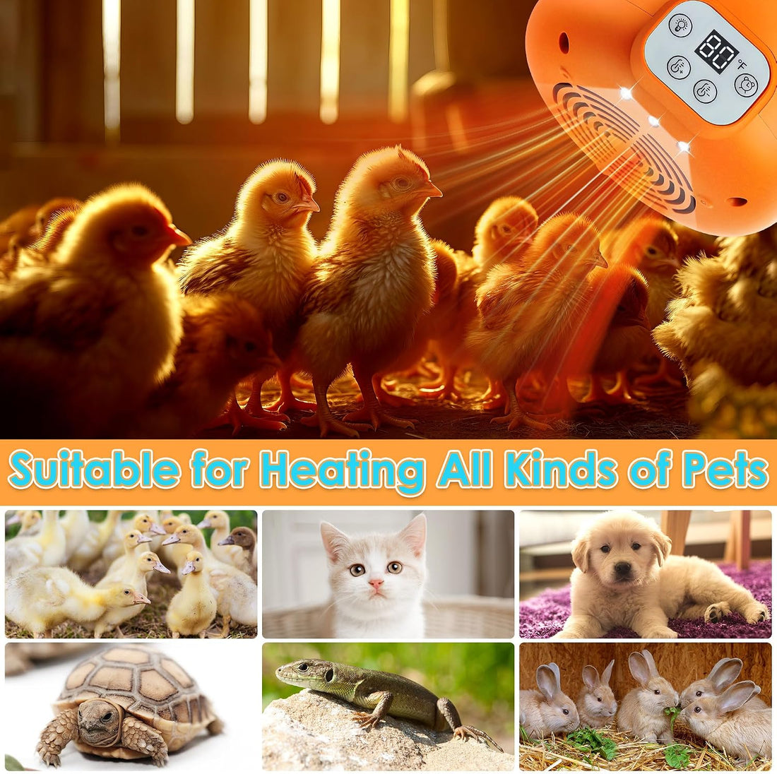 Enhon 2 Pack Chicken Coop Heater with Remote