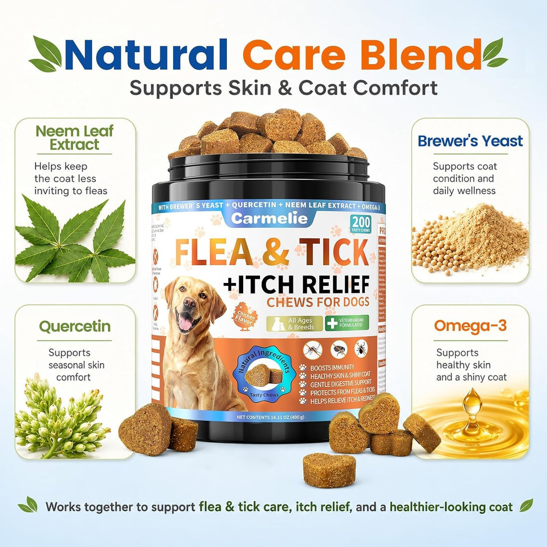 Carmelie Flea and Tick Prevention for Dogs