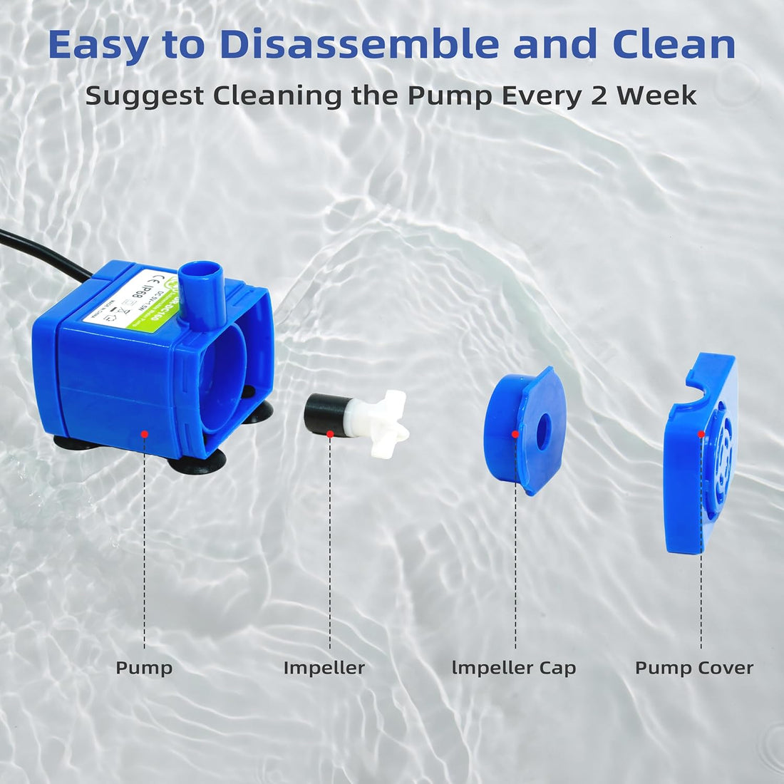 IP68 DR-DC160 submersible water pump Cat Water Fountain Pump