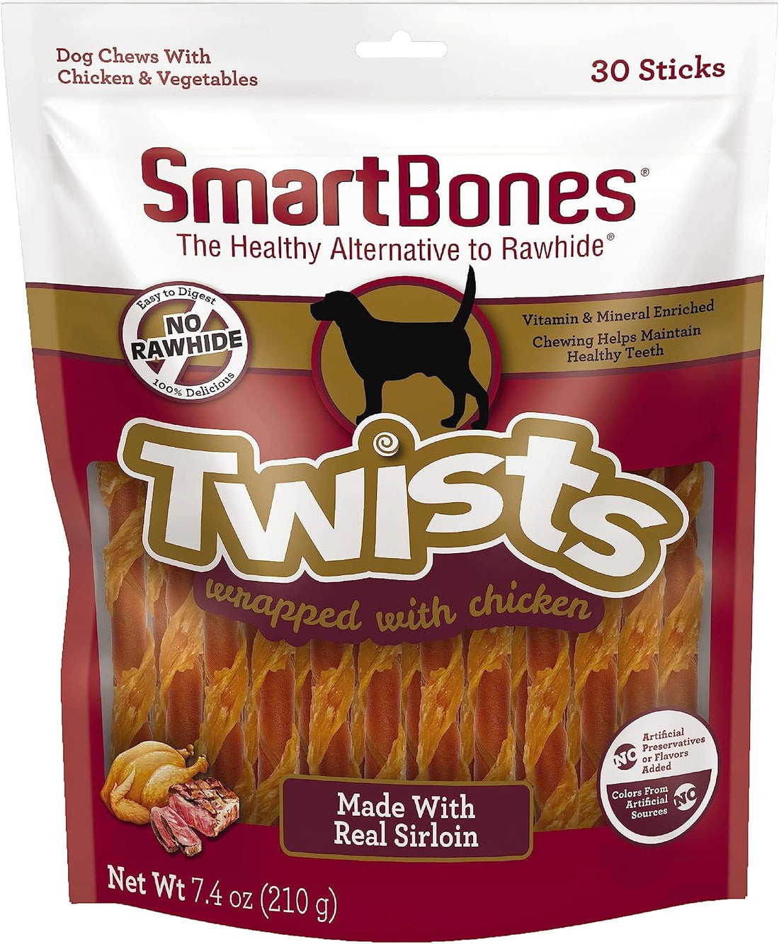 SmartBones Twists Wrapped with Chicken Made with Real Water Buffalo