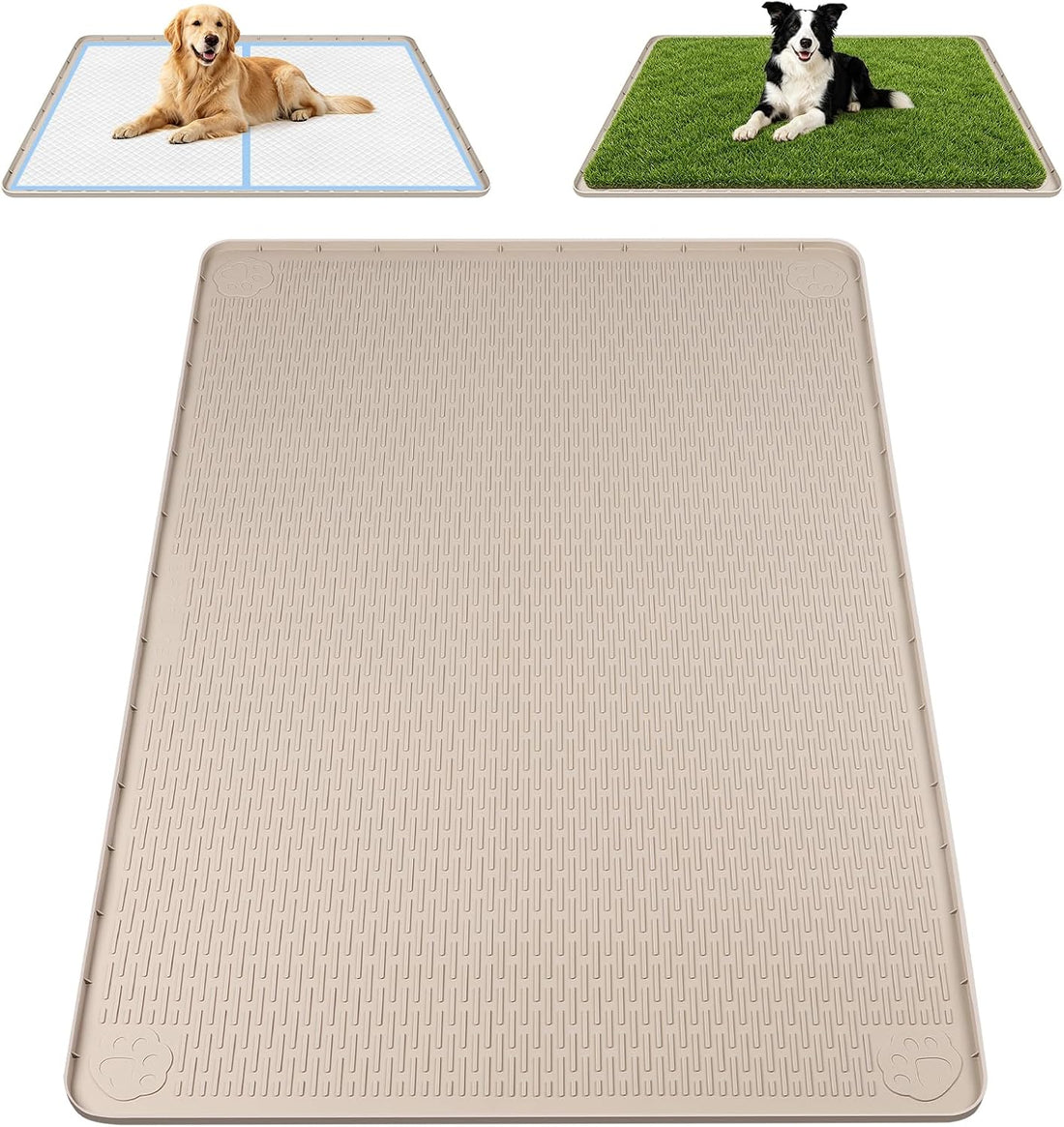 Silicone Dog Pee Pad Holder 40" x 28" Potty Training Tray