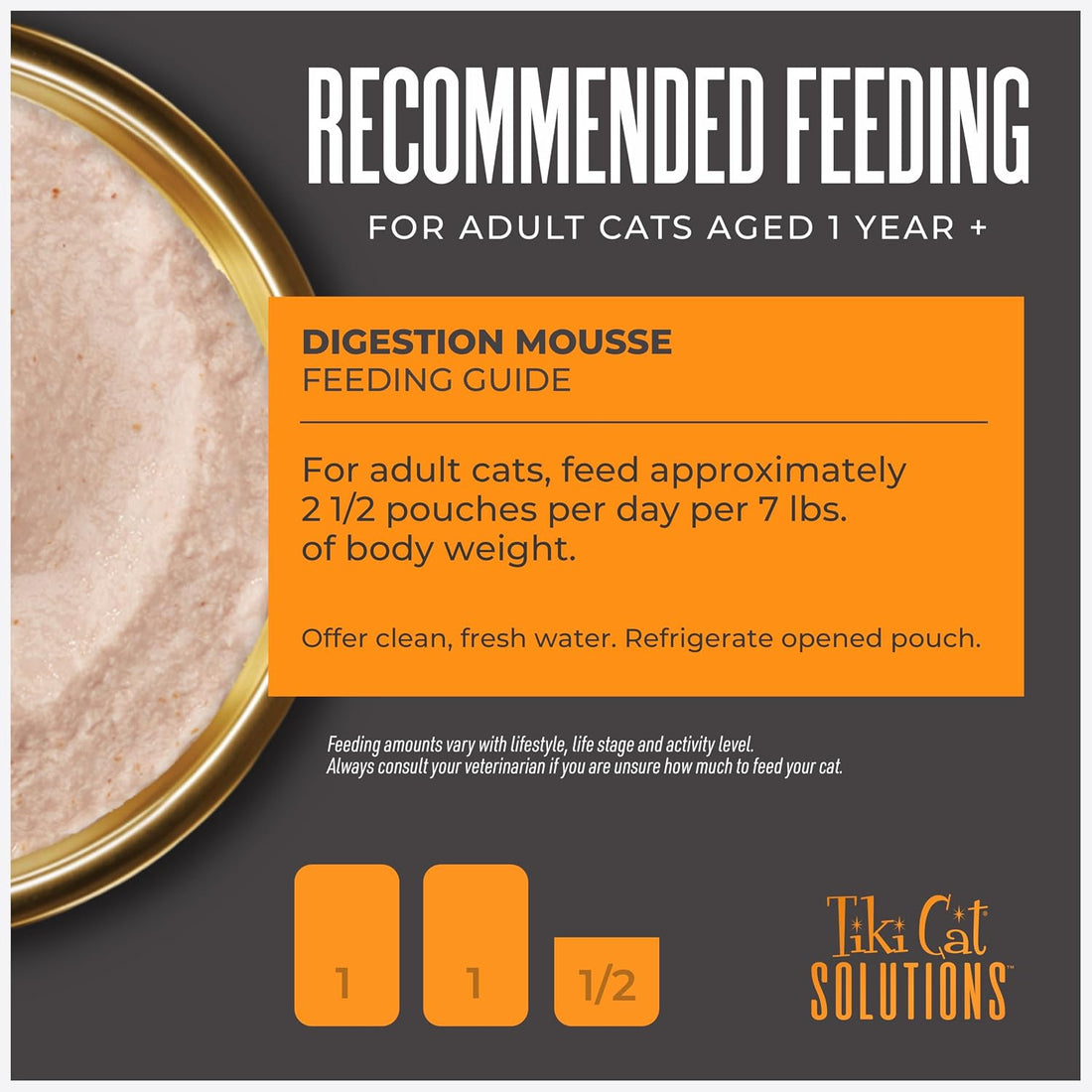 Tiki Cat Solutions Mousse Multipack, Wet Cat Food, Digestion