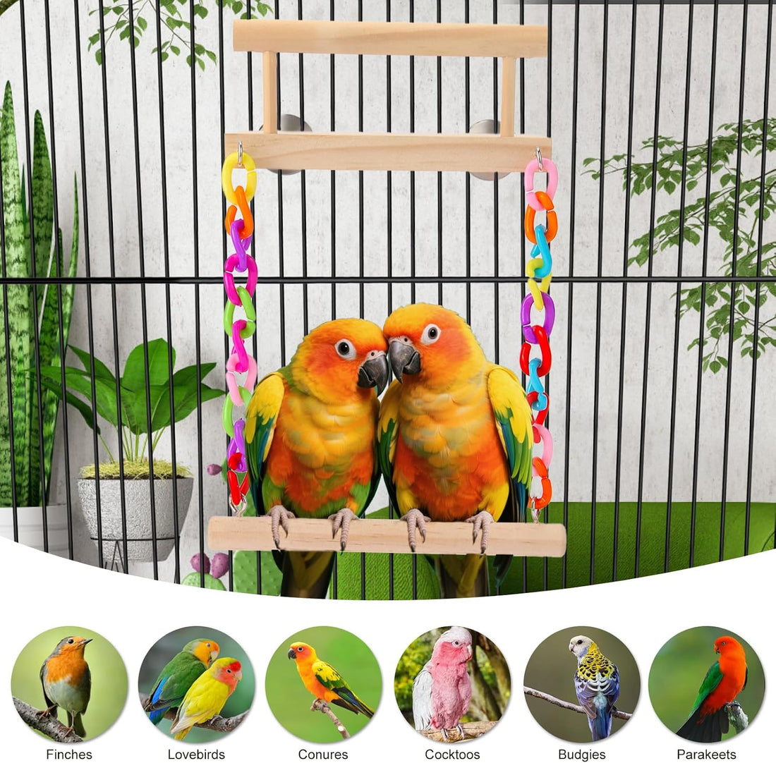 Kyouki Bird Perch Bird Cage Accessories Platform Swing