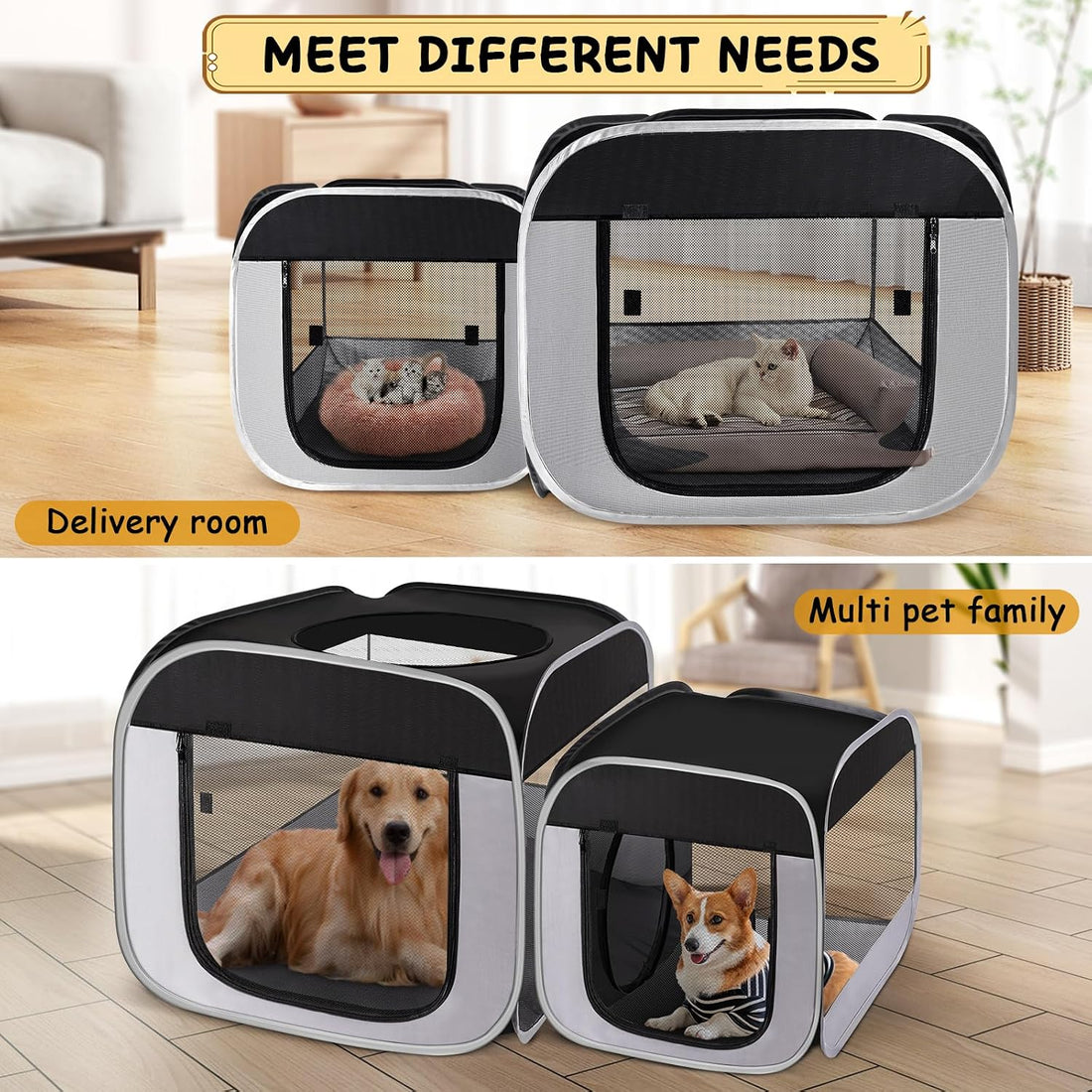 Tailtastic Large Cat Playpen with Separate Areas,Outdoo&Indoor Cat