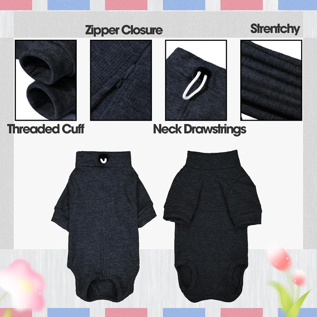 Cat Recovery Suit for Foreleg