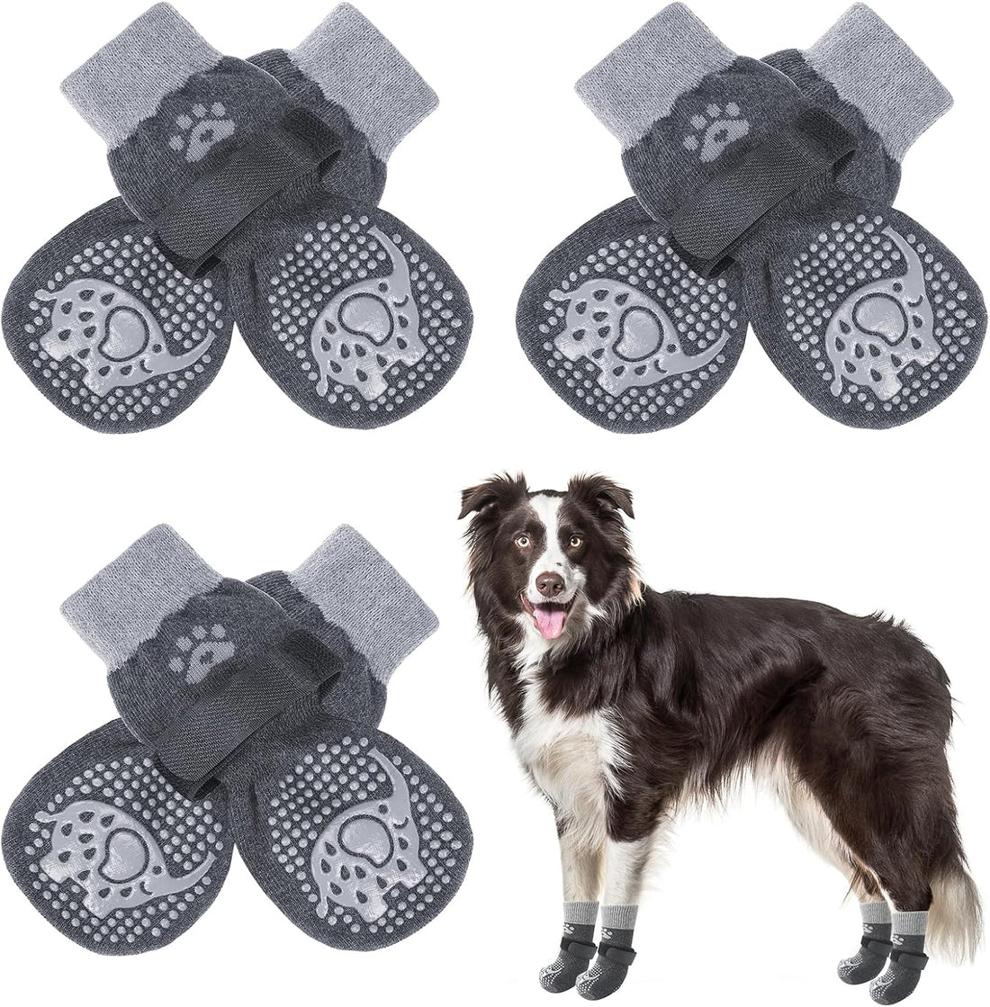 SCENEREAL Anti Slip Dog Sock to Prevent Licking Paws for Hardwood