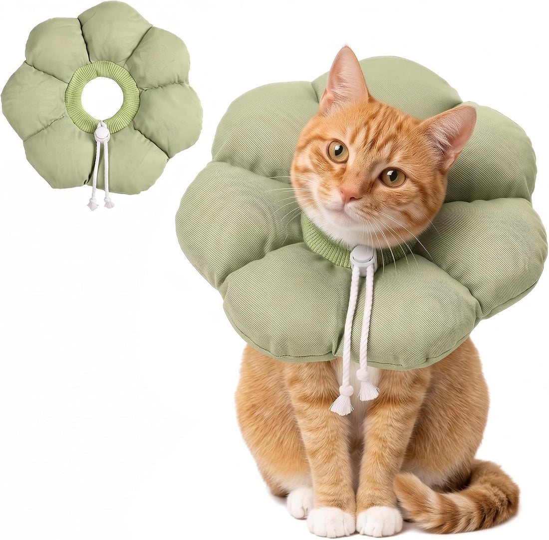 Avont Soft Cat Cone M Sagegreen Post-Surgery Anti-Lick Adjustable