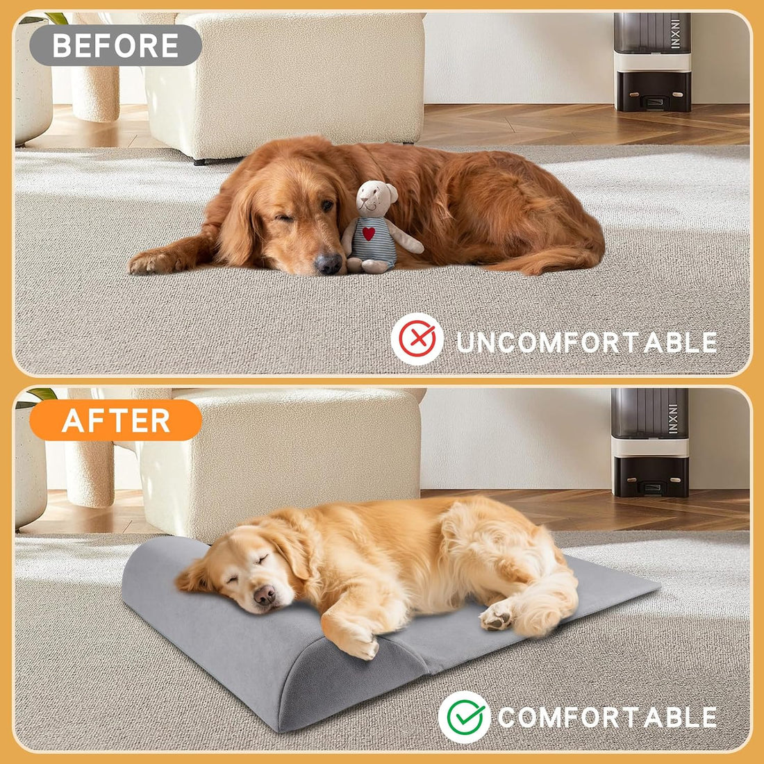 Dog Bolster Pillow for Large Dog