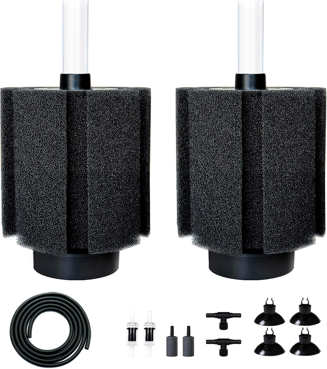 2 Pack 60-70 Gal Aquarium Sponge Filter with Air Stone