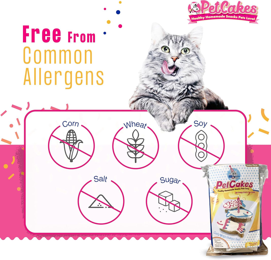 PetCakes Cat Birthday Cake Kit - Natural Treats