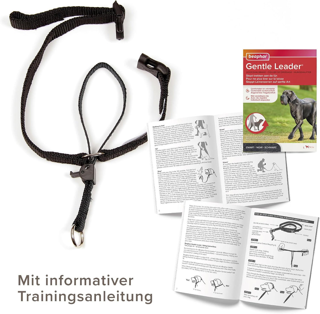 Beaphar Gentle Leader L Black 1 Piece - Dog Head Collar - Fabric