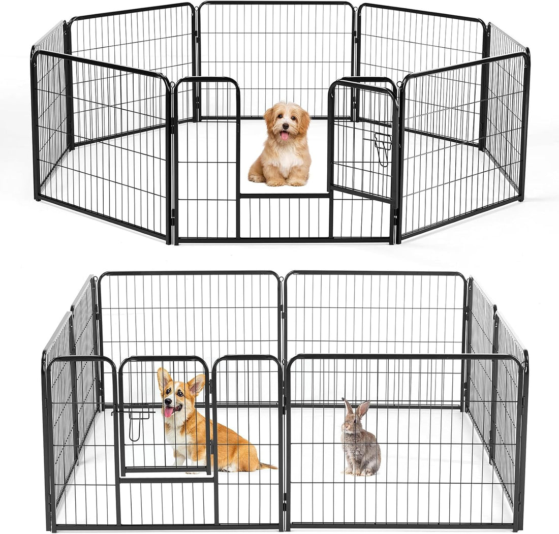 NEWBULIG Dog Playpen Indoor 8 Panels 24 Inch