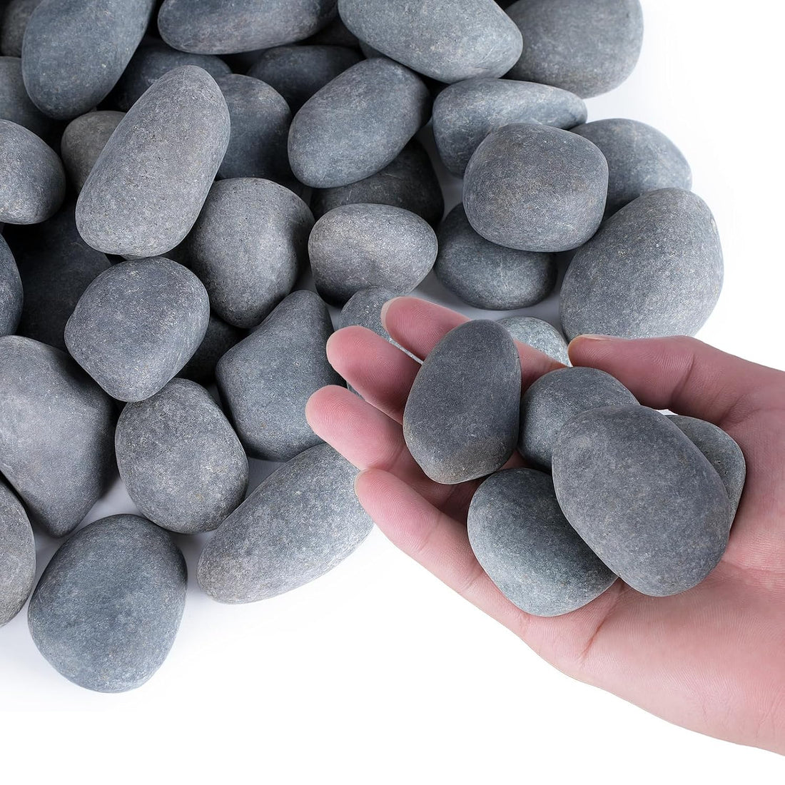 Pulovin 20 lbs River Rocks for Landscaping