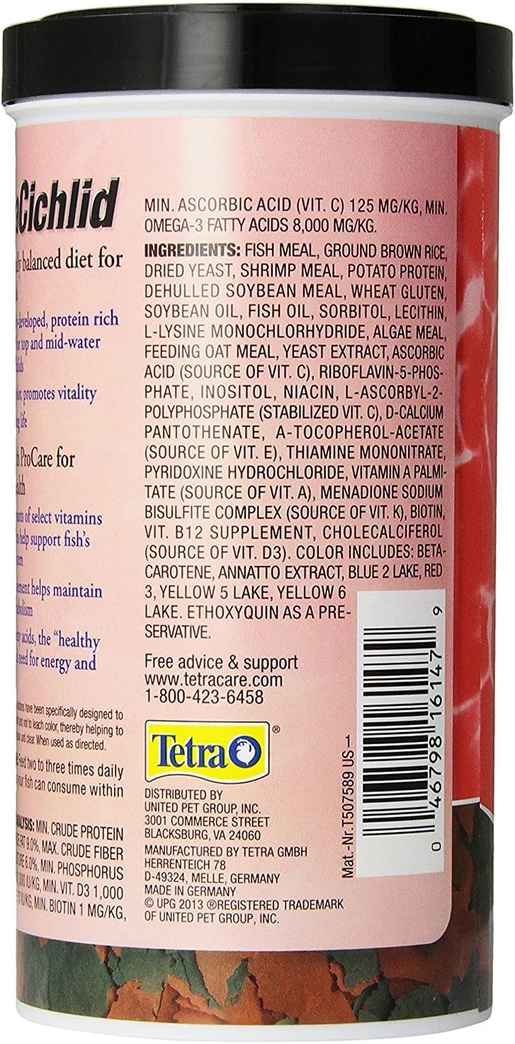 Tetra Tetra Cichlid Large Flake Food 5.65oz