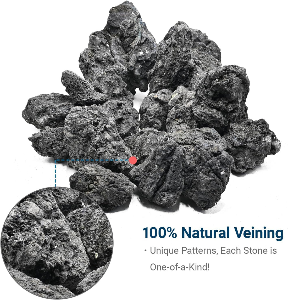 Black Lava Rock Natural Volcanic Stones 4"-6" Aquarium Rocks