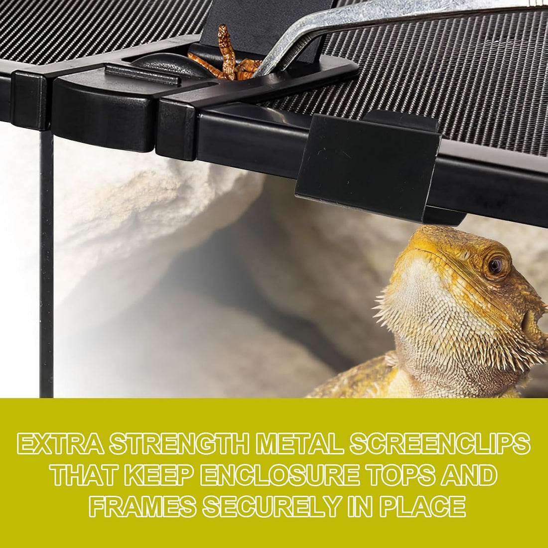 6Pack Reptile Terrarium Covers Heavy Duty Screen Clips for 5-29