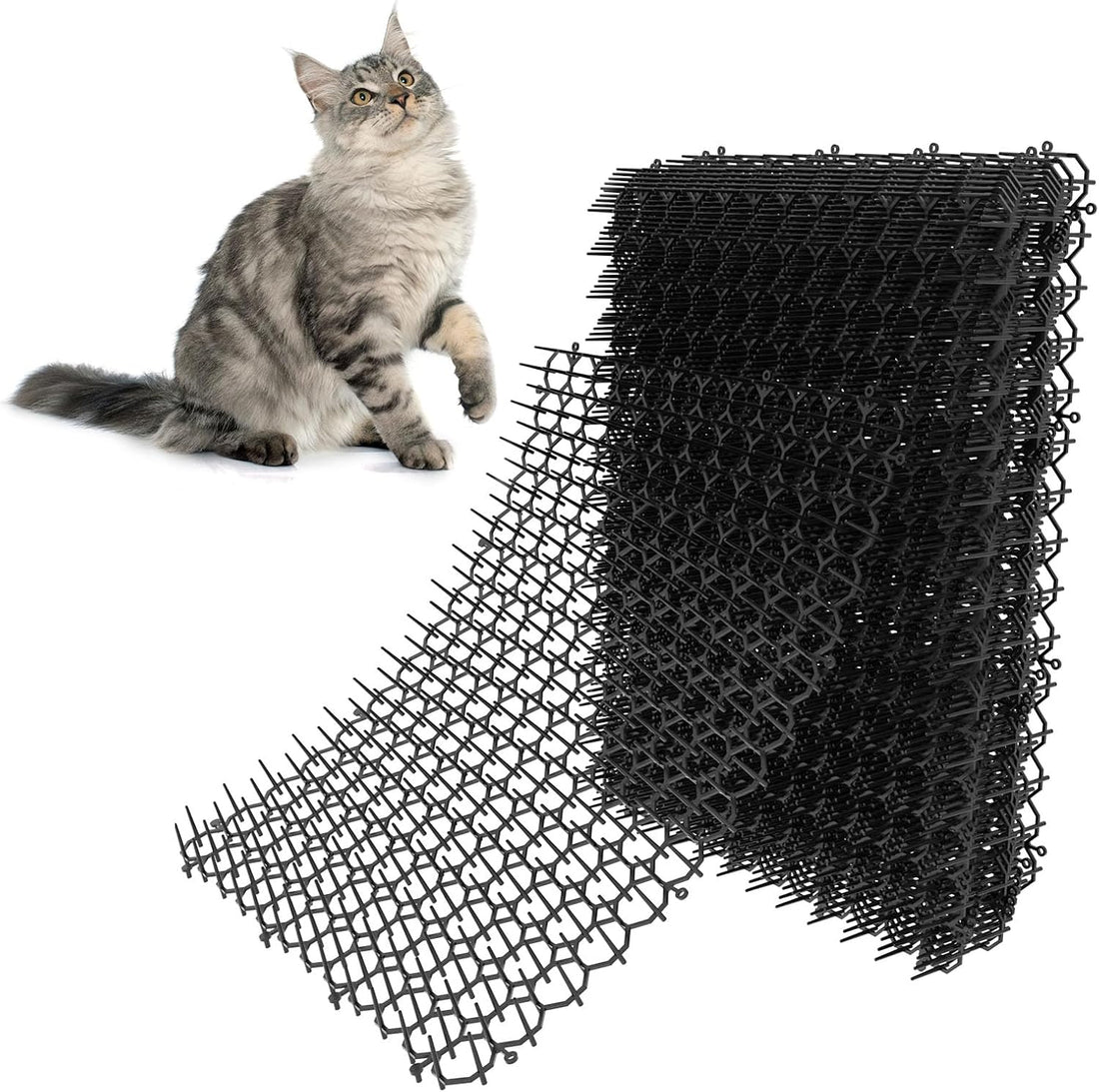 Hmyomina 16 x 13 Inch Cat Scat Mat with Spikes Outdoor/Indoor