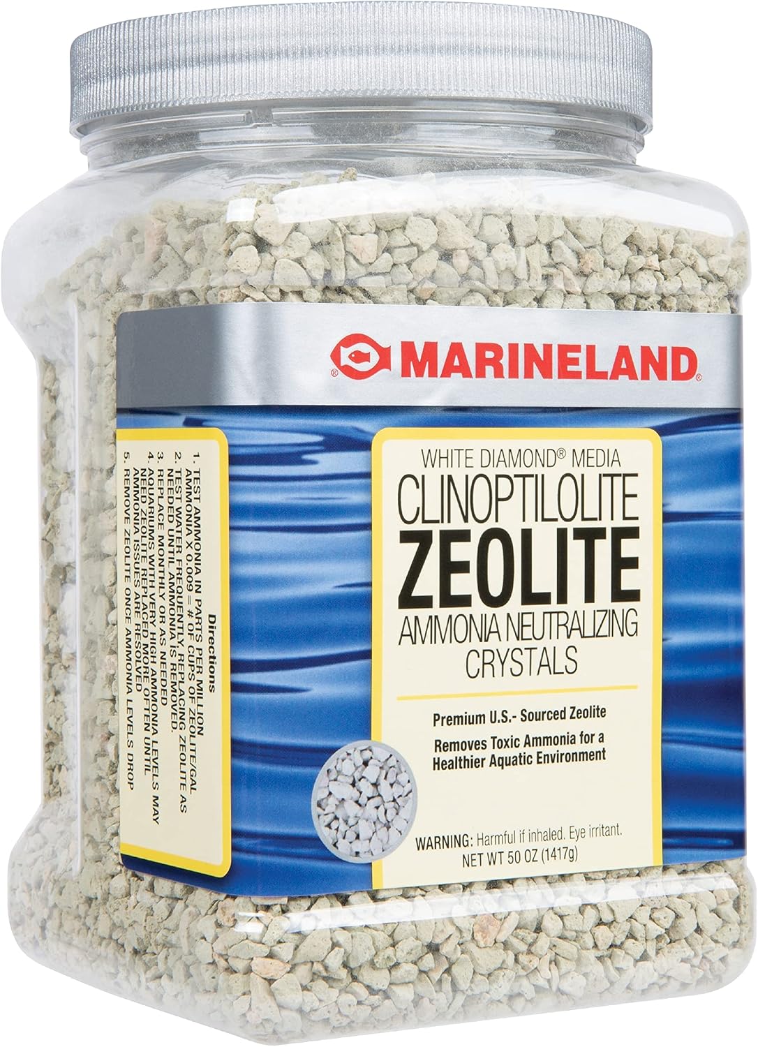 Marineland White Diamond Zeolite, Ammonia Neutralizing Crystals, 50 oz