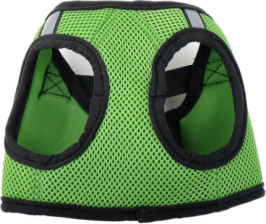 THE WORTHY DOG Easy Step-in Mesh Harness for Medium Dogs, Black